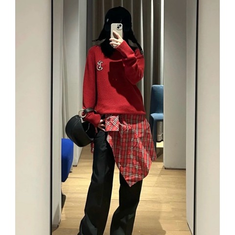 2025 FW 신상 버버리 스네이크 여성 프리미엄급 울 캐시미어 크루넥 니트(매장판)