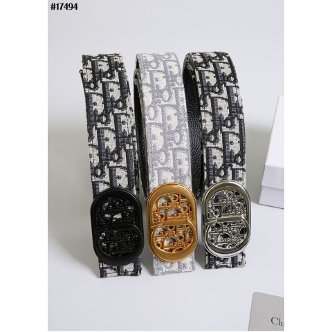 [DIOR] 크리스찬 디올 오블리크 CD 자카드 리버서블 레더 벨트