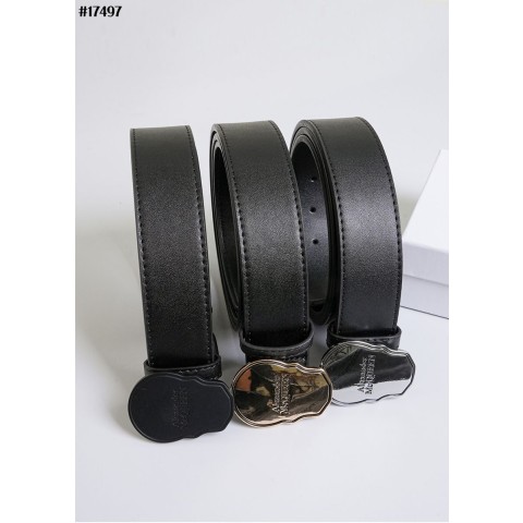 [Alexander McQUEEN] 알렉산더맥퀸 스컬 스틸 버클 레더 벨트