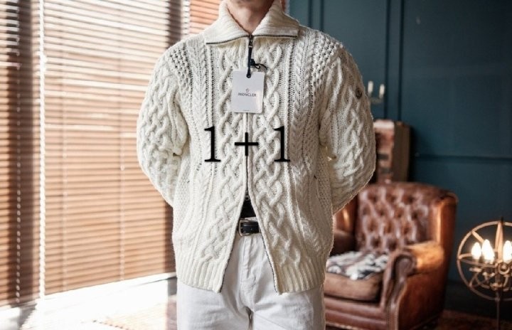 메이드 인 이태리 숄 꽈배기 니트집업