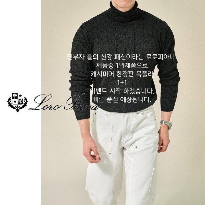 현빈 로로피아나 목폴라(Loro Piana)