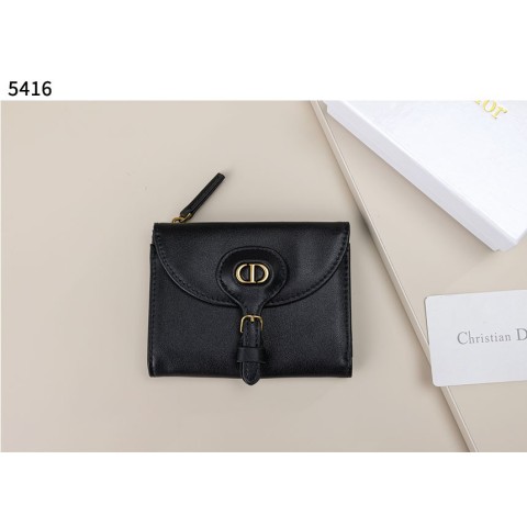 [Christian Dior] 수입고급 디올바비 블랙스무스 가죽미니반지갑