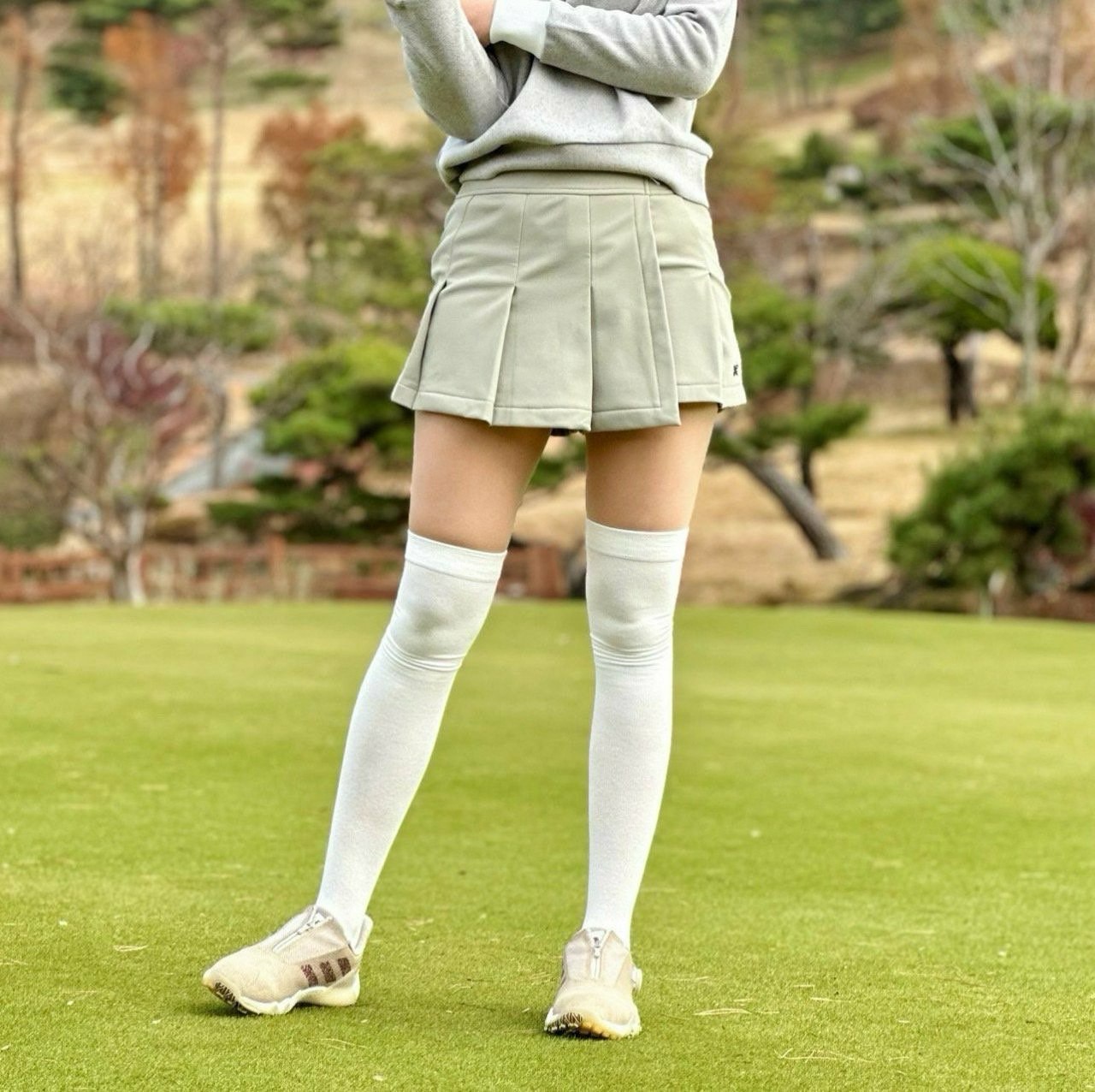 PX* 우먼 윈터 플리츠 쇼트 기모팬츠.   (WOMEN)