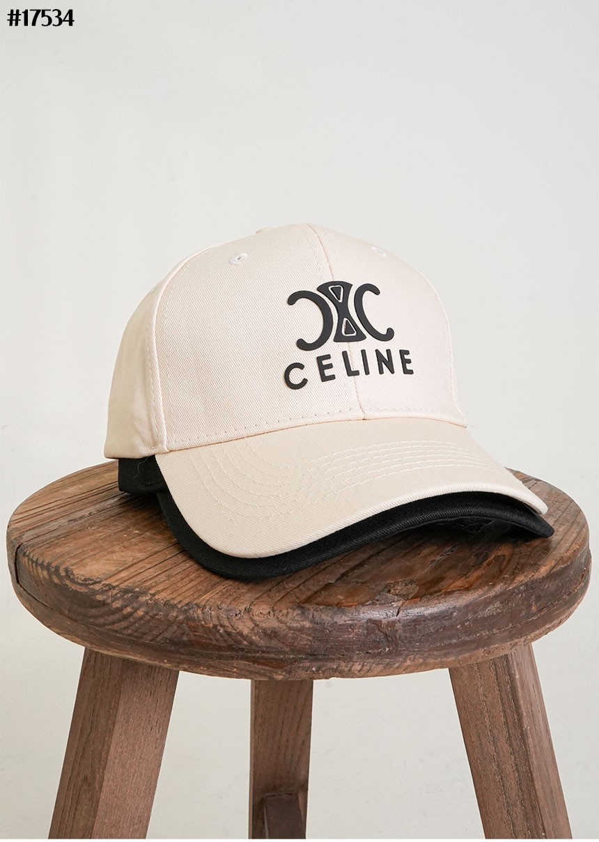 [CELINE] 셀린느 트리옹프 레터링 자수 로고 베이직 볼캡