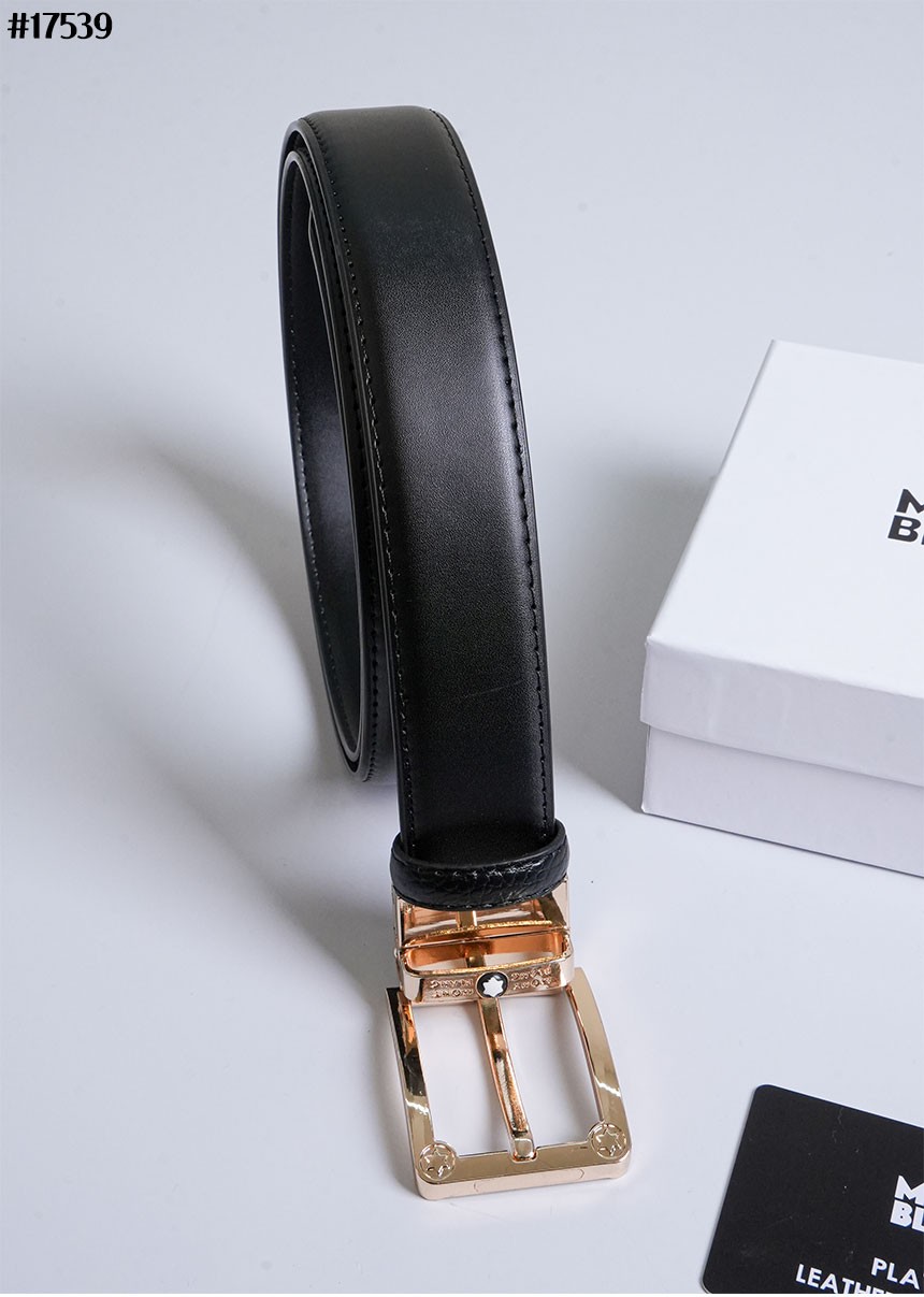 [MONTBLANC] 몽블랑 스타 스퀘어 금장 버클 리버서블 레더 벨트