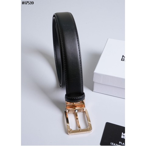 [MONTBLANC] 몽블랑 스타 스퀘어 금장 버클 리버서블 레더 벨트