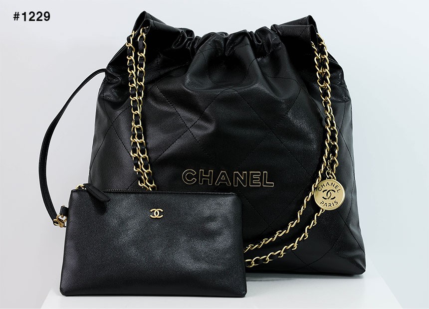 [CHANEL] 샤넬 22백 스몰 캐비어 호보백