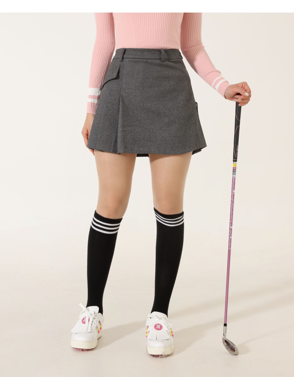 [Tit ] 수입 투어핏 아웃포켓 플리츠 랩 스커트