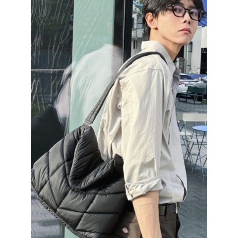 【세****】루 푸퍼 크로스백 퀼티드 나일론