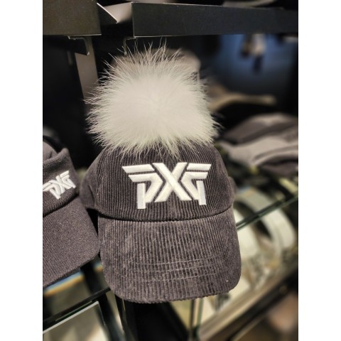 PXG. 여성  고듀로이 골지 폭스퍼방울 모자