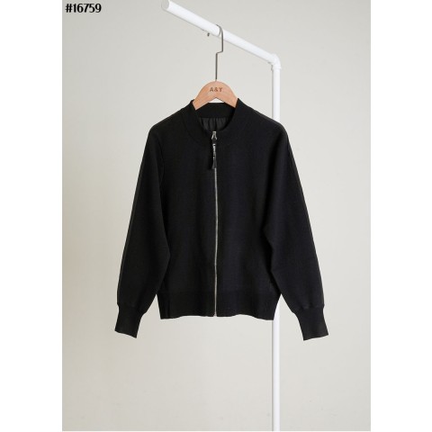 [LANVIN BLANC] 랑방블랑 골프웨어 울 블렌드 텍스처 블록 블루종 점퍼