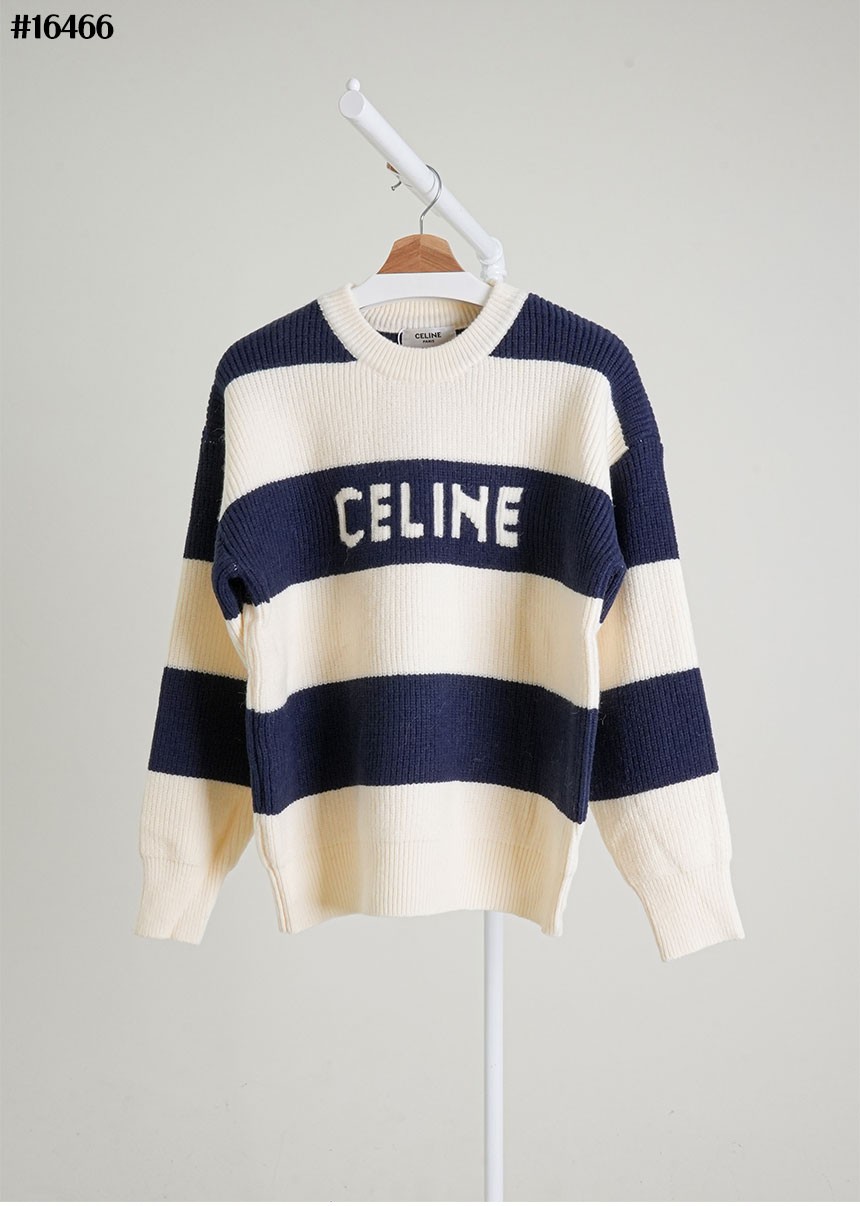 [CELINE] 셀린느 스트라이프 울 자카드 니트 풀오버