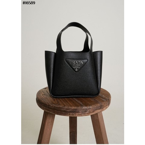 [PRADA] 프라다 삼각로고 레더 핸드 백