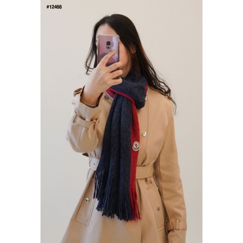 [MONCLER] 몽클레어 남여공용 삼색 로고패치 머플러