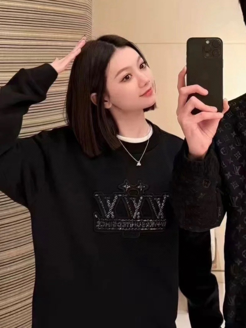2025 SS 신상 루이비통 남여공용 프리미엄급 엠벨리시드 시그니처 비즈패치 맨투맨(매장판)