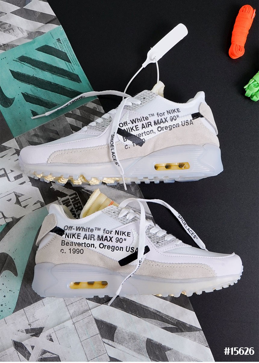 [NIKE] 나이키 X 오프화이트 에어맥스 90 V2 화이트