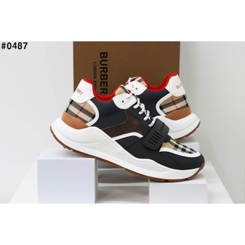 [BURBERRY] 버버리 빈티지 체크 스웨이드 스니커즈