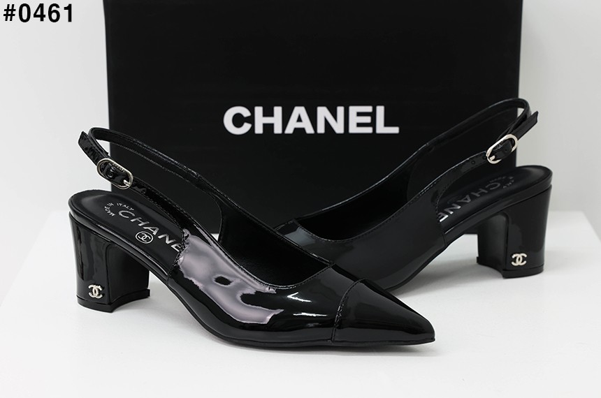[CHANEL] 샤넬 애나멜 슬링백 힐