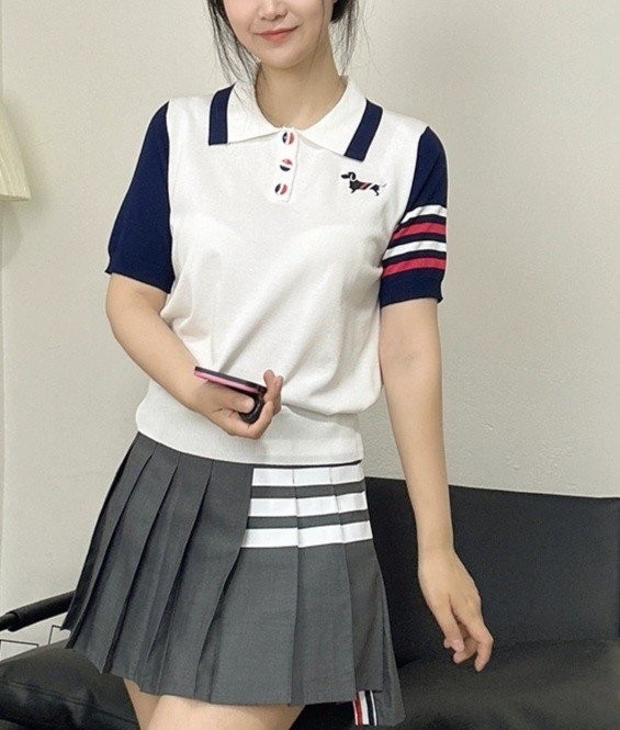 T 헥터 칼라단추 카라 반팔  니트(7379)