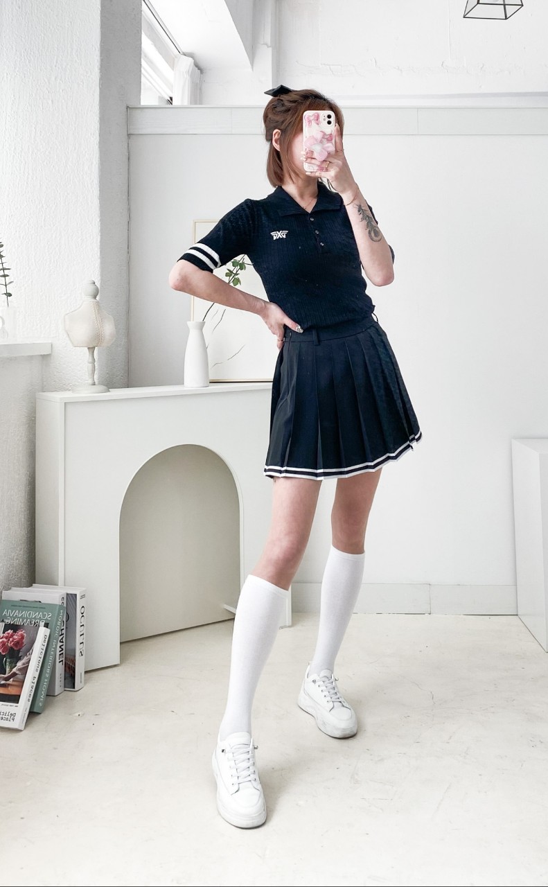 P 피엑*  WOMEN HYBRID PLEATED SKIRT