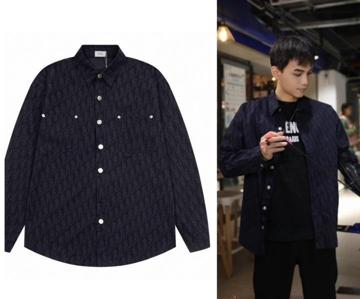 €name : 25SS 디* 블랙 오블리크 셔츠