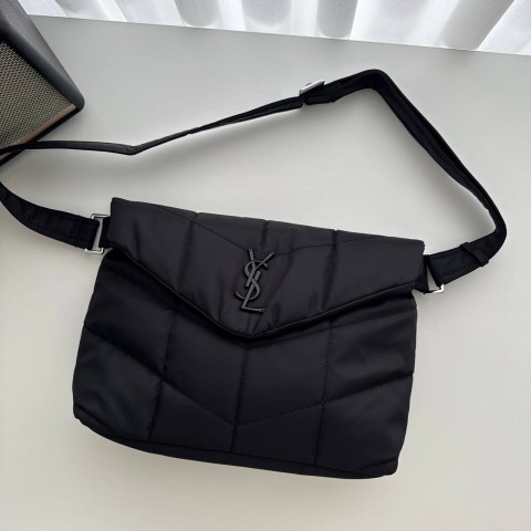 생 루 푸퍼 나일론 퀄팅 크로스백