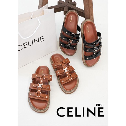 [CELINE] 셀린느 티피 슬라이드 - 베제탈 태닝 카프스킨탠 슬리퍼 샌들