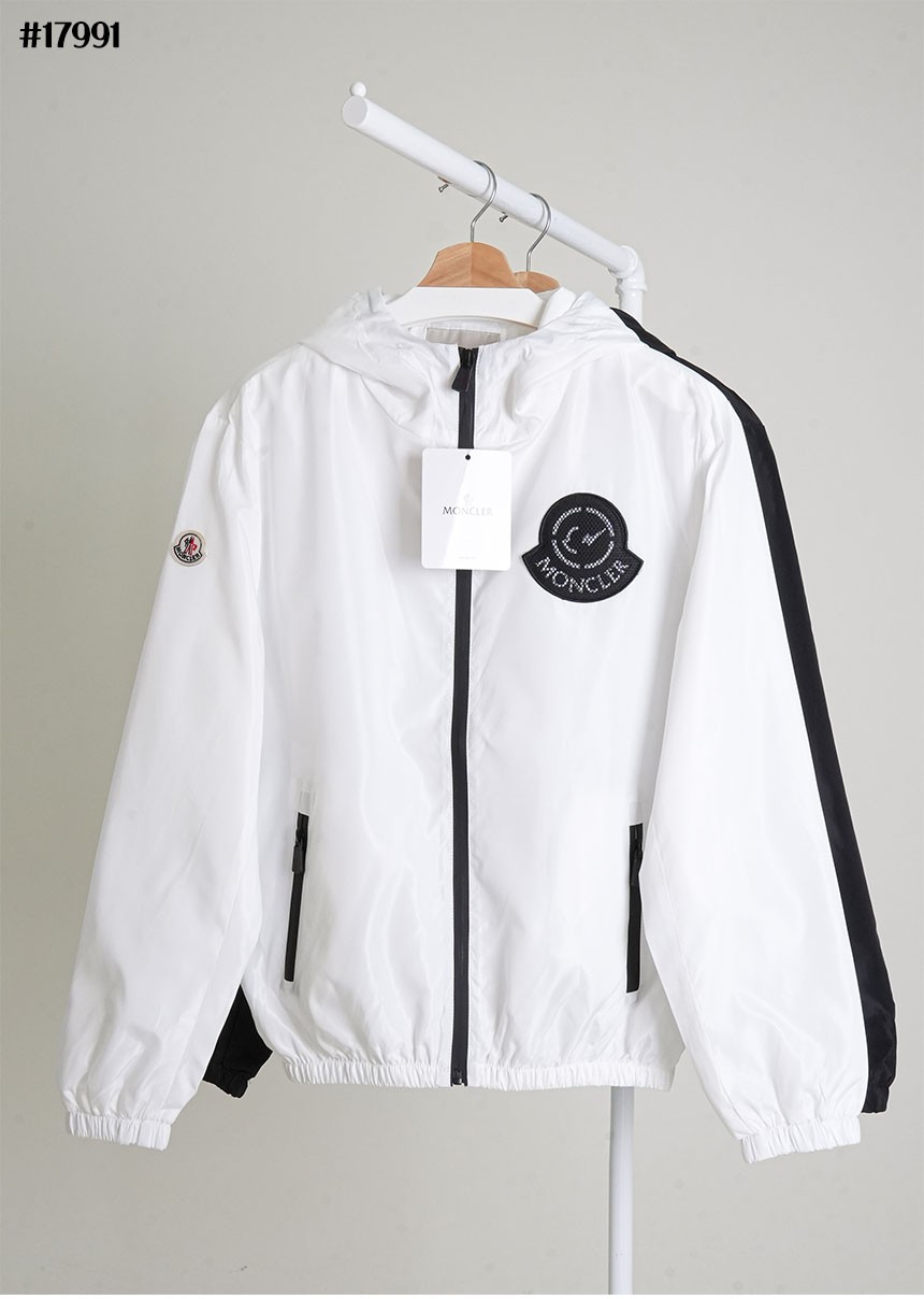 [MONCLER] 몽클레어 플라그먼트 매쉬 로고 패치 윈드브레이커 후드 자켓