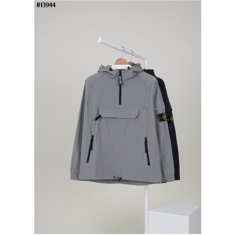 [STONE ISLAND] 스톤아일랜드 남성 포켓 와펜 패치 후드 아노락 자켓