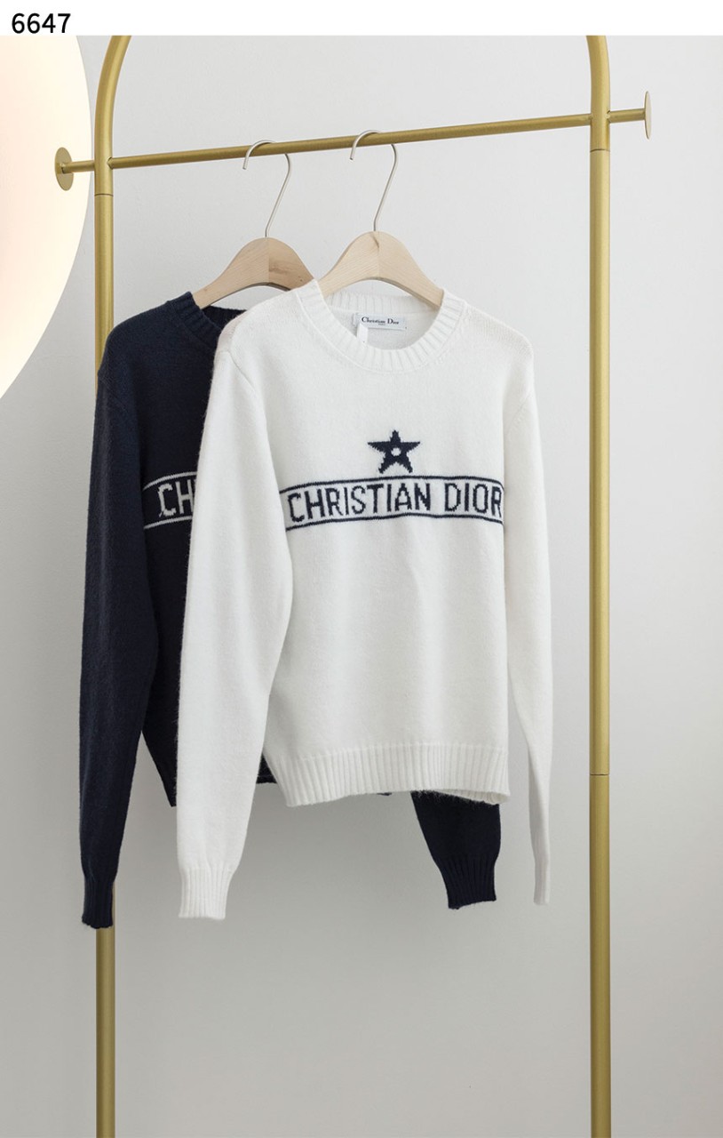 [DIOR] 크리스찬 디올 수입고급  스타 캐시미어 긴팔 니트