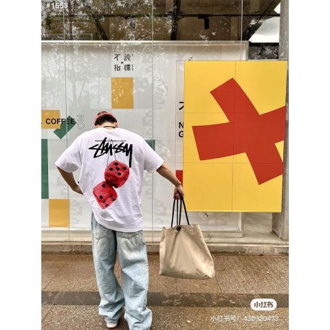 [STUSSY] 스투시 레드 다이스 반팔 티셔츠