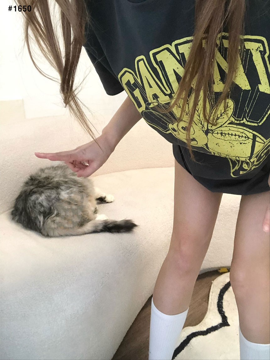 [GANNI] 가니 노란 벌꿀 반팔티