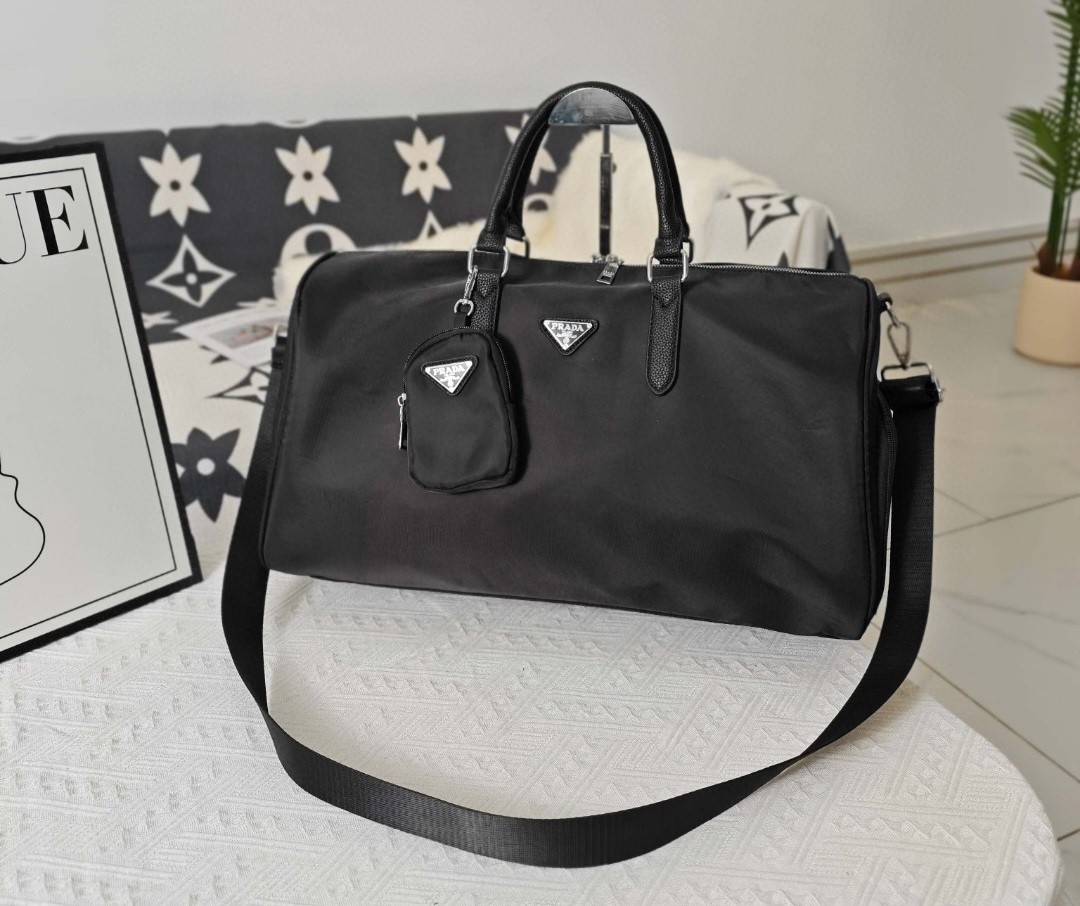 [PRADA] 프라다 리나일론 미니 파우치 보스턴 백