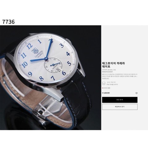 [TAG Heuer] 수입프리미엄급 태그호이어 까레라 칼리버6 헤리티지 화이트