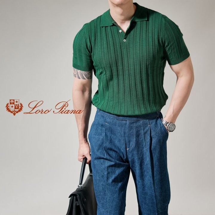 (수입) Loro Piana 시그니처 카라반팔
