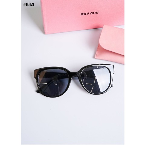 [MIUMIU] 미우미우 로고 슬레이트 스퀘어 선글라스