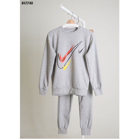 [NIKE] 나이키 트리플 컬러링 스우시 그래픽 맨투맨 티셔츠 & 테리 카고 조거 팬츠 셋
