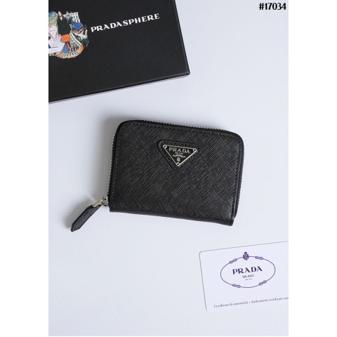 [PRADA] 프라다 사피아노 삼각 로고 지퍼 코인 퍼스