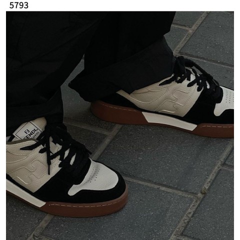 [FENDI] 수입프리미엄급 펜디 매치 블랙 스웨이드 로우탑