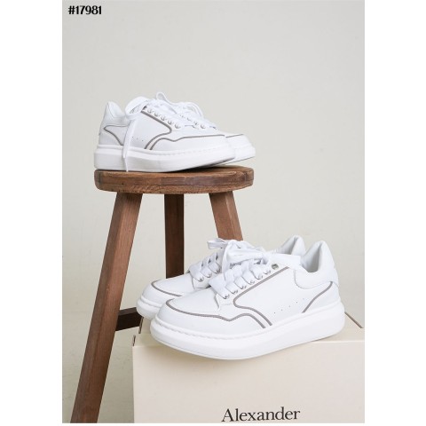 [Alexander McQUEEN] 알렉산더맥퀸 오버사이즈드 스니커즈 화이트 그레이