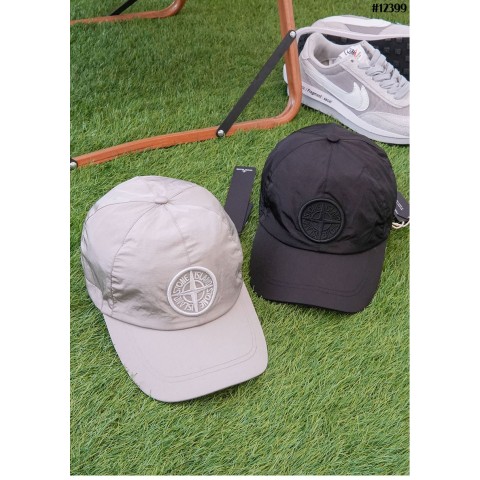 [STONE ISLAND] 스톤아일랜드 남여공용 자수 로고 메탈 나일론 스트링 볼캡