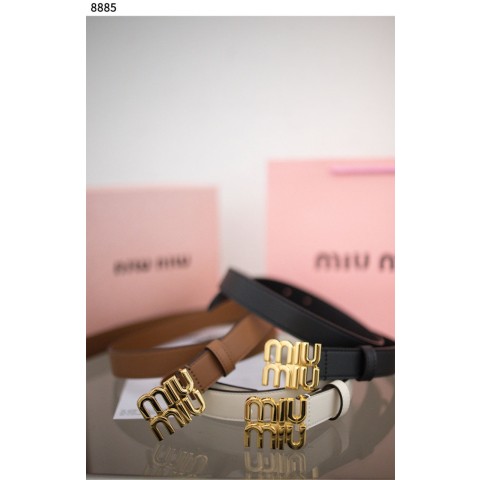 [MIU MIU] 미우미우 금장 로고 벨트