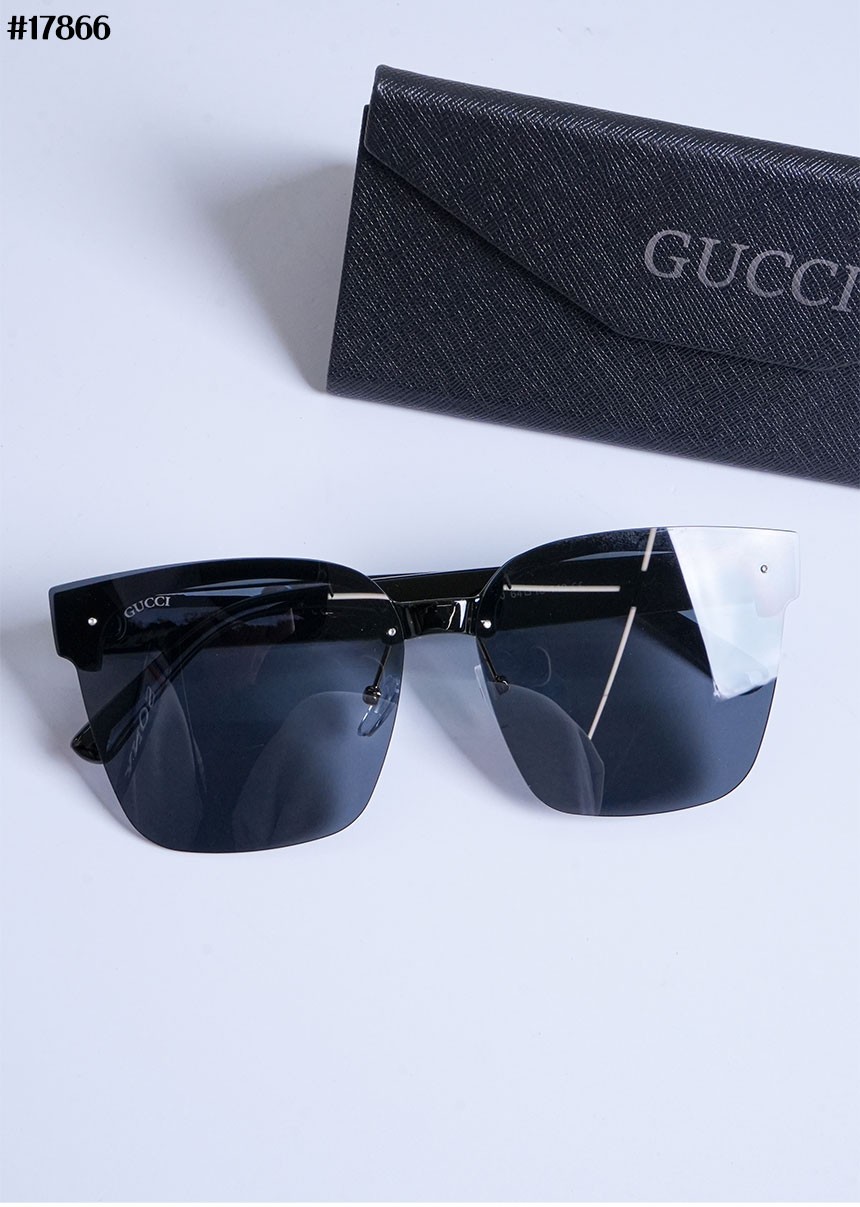 [GUCCI] 구찌 GG 스타 샤이니 블랙 스퀘어 선글라스