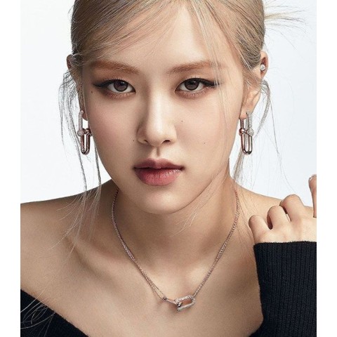티파V 하드웨어 더블 링크 펜던트 목걸이