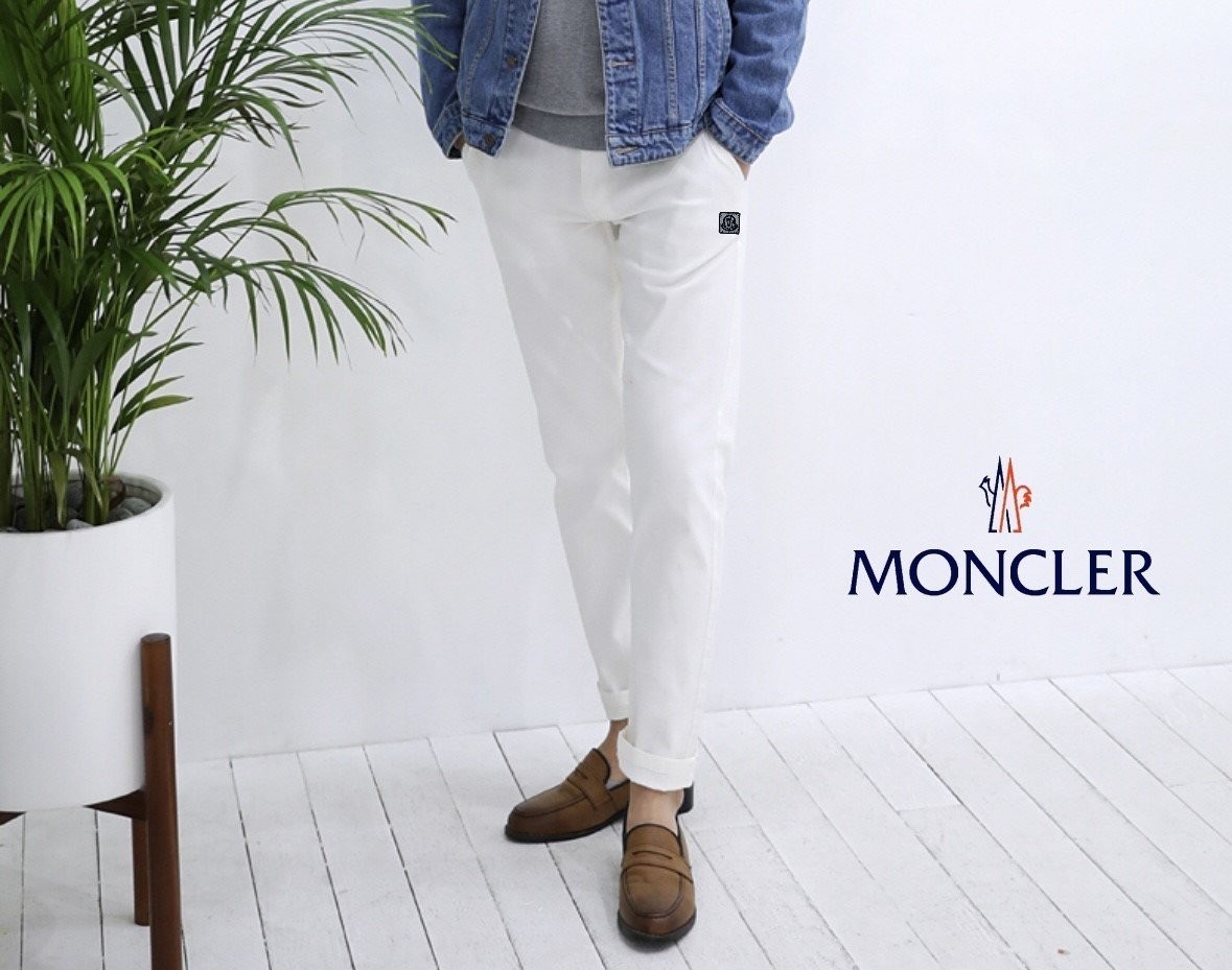 MC 감x블루 코튼 스판 면팬츠