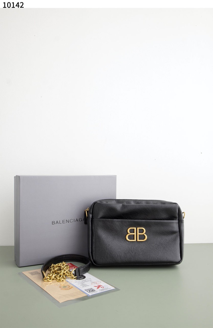 [BALENCIAGA] 여성 모나코 Xs 카메라 백 블랙