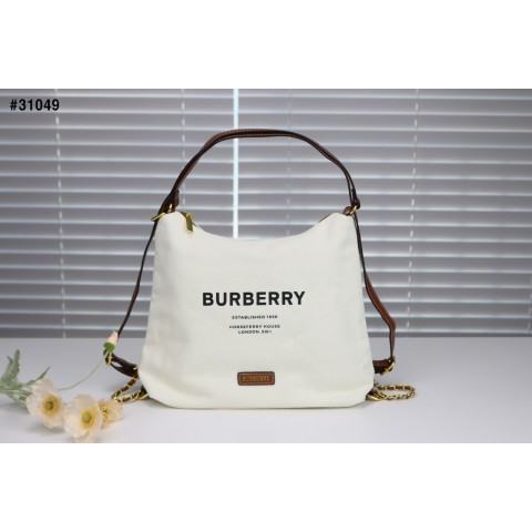 [ BURBERRY ] 버버리 로고 프레야 캔버스 토트백