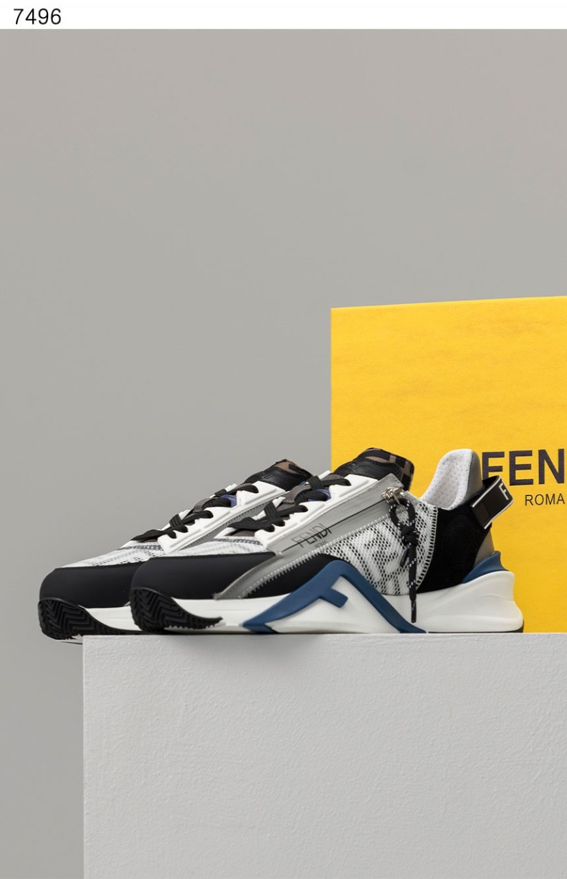 [FENDI] 수입프리미엄급 펜디 플로우 레더 로우탑 스니커즈