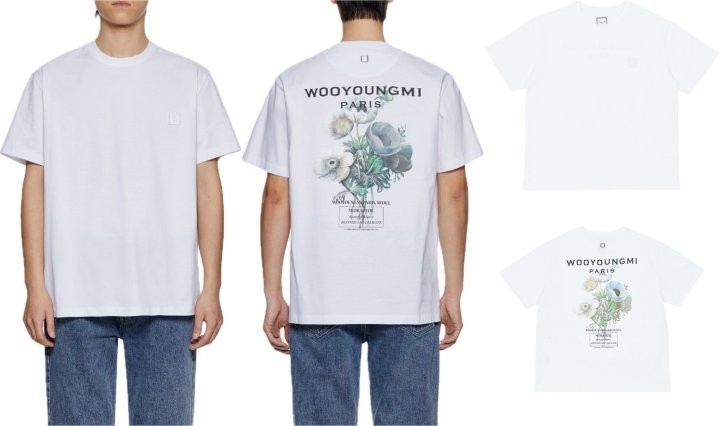 우*미 플라워 백로고 반팔(2color)