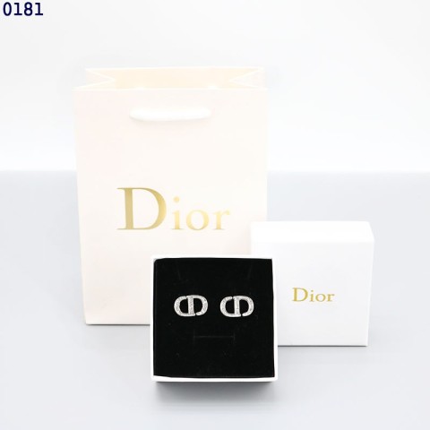 디올 CD 메인로고 이어링 (실버)